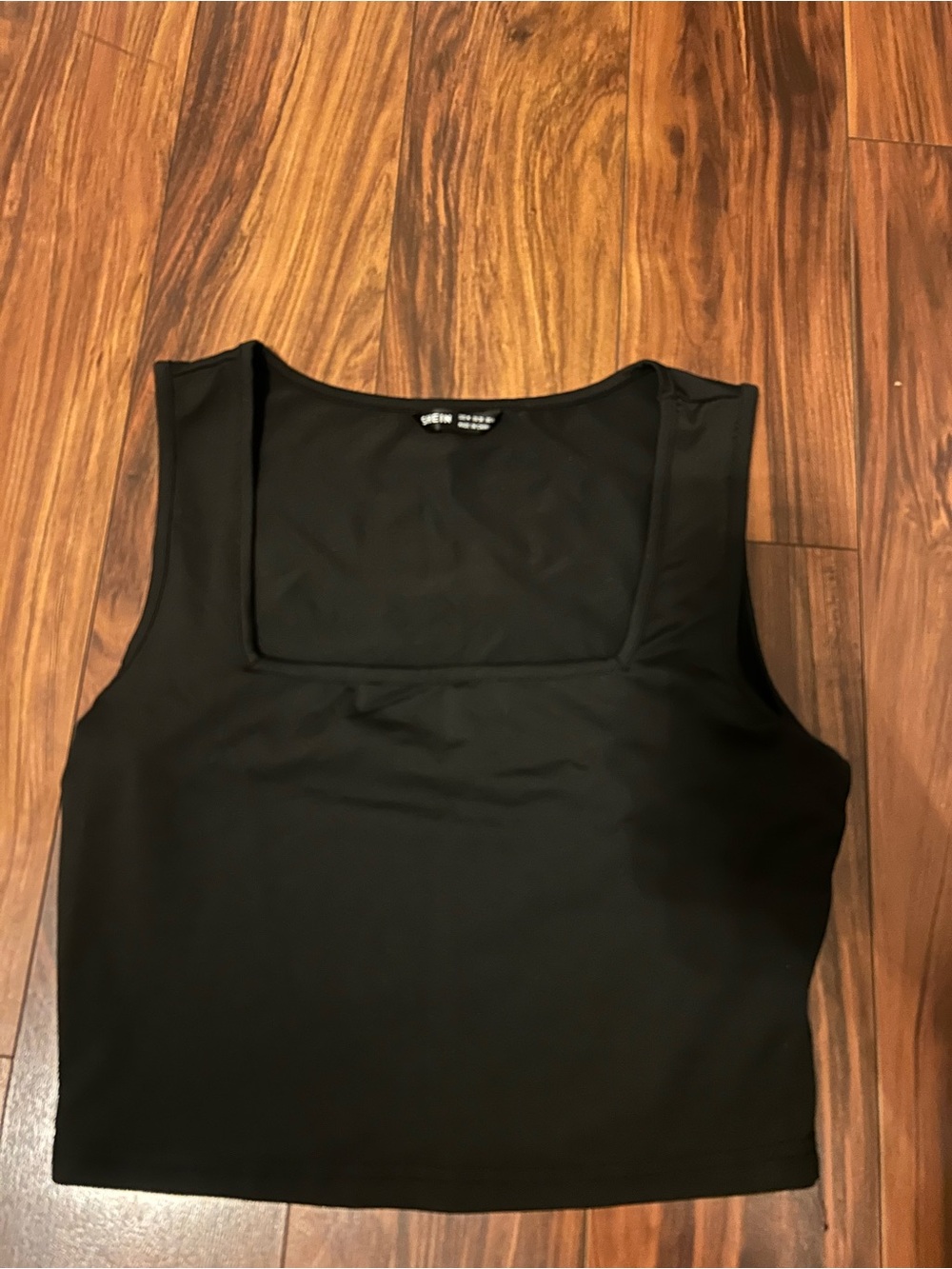 Black Square-Neck Tank Top - Women